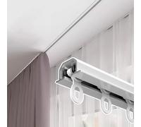 Tringle à rideaux cachée à montage au plafond - Rail invisible à encastrer pour rideaux - Blanc - 160 cm - Design élégant pour les maisons modernes - Installation facile - Solution peu encombrante