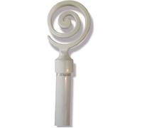 Tringle à rideaux - Couleur: Blanc - Extensible 120 à 210 cm - Design contemporain - Facile à poser