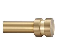Tringle à rideaux courte réglable de 30,5 à 50,8 cm, doré chaud, 2,5 cm de diamètre, très résistante avec embouts en aluminium pour fenêtres, portes, rideaux