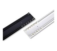 Tringle à rideaux de 450 cm à montage au plafond - Double rail de séparation ultra fin - Design noir élégant pour un intérieur élégant - Parfait pour la maison et le bureau