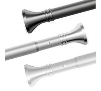 Tringle à Rideaux de Douche Sans Perçage Extensible 40-500 cm Barre de Douche à Tension Antidérapant, Installation Facile pour Salle de Bain, Fenêtre, Penderie(Blanc,160-250cm)