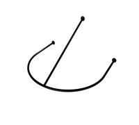 Tringle À Rideaux De La Cabine D'essayage d'un Magasin De Vêtements, Tringle À Rideau Murale, Tringle De Vestiaire Privée - Étagère en Forme D'anneau Semi-Circulaire (Couleur : Zwart, Taille : 120x1