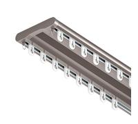 Tringle à rideaux de plafond en aluminium de 290 cm avec poulies silencieuses, séparateur de pièce durable pour salon et chambre à coucher, couleur champagne, 170/240/320 cm au choix