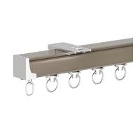 Tringle à Rideaux Décorative, Barre de Douche, Tringle Rideau Douche pour Placard et Balcon Porte Penderie Armoire Cuisine Bureau Hôtel Salle de Bain(White,Top,260cm/8.5ft)