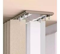 Tringle à rideaux double de 1,05 m en aluminium silencieux et durable pour salon, chambre à coucher et séparateur de pièce, extensible jusqu'à 3,40 m, solution parfaite pour décoration d'intérieur