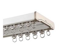 Tringle à rideaux double en aluminium pour rideaux, séparateur de pièce, robuste pour la maison et le bureau (1,2 m) élégante et solution pour les intérieurs modernes