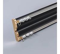 Tringle à rideaux double en aluminium robuste montée au plafond pour cloisons de séparation de pièce (1 à 3 m) 280 cm Couleur D-2 - Polyvalente et solution