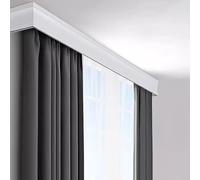 Tringle à rideaux double paroi robuste pour séparation de pièce - Longueur réglable de 1 m à 5 m - Idéale pour la décoration de la maison et la gestion de l'espace