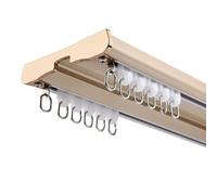 Tringle à rideaux double personnalisable - Rail de plafond en aluminium robuste pour salon, salle de bain, chambre à coucher, séparation - Kit de rails de rideaux durables pour une installation facile