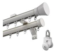 Tringle à rideaux double pour baie vitrée murale avec kits complets pour décoration de maison, balcon et salon.