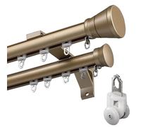 Tringle à rideaux double pour baie vitrée murale décorative avec kits complets pour la maison, le balcon et le salon