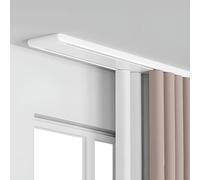 Tringle à rideaux double rail de 7,9 à 5,9 m - Tringle à rideau coulissante en aluminium pour salon et chambre à coucher - Système de rails de draperie blanc réglable (3,1 m)