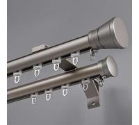 Tringle à rideaux double rail murale décorative pour baie vitrée, kit complet pour salon et balcon
