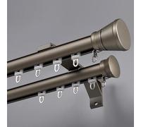 Tringle à rideaux double rail murale décorative pour baie vitrée, kit complet pour salon et balcon