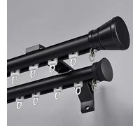 Tringle à rideaux double rail murale décorative pour baie vitrée, kit complet pour salon et balcon