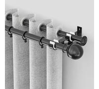 Tringle à Rideaux Double Rail Robuste de 27 mm pour œillets - Tringle à Rideaux réglable à Fixer au Plafond, 180 cm de Long, Blanc de qualité supérieure, Parfaite pour la décoration de la ma