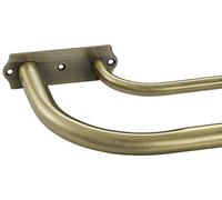 Tringle à rideaux double réglable pour fenêtre de 71,1 à 122,9 cm, design enveloppant, tringle à rideaux double réglable de 2,5 cm de diamètre à l'avant et de 1,6 cm à l'arrière