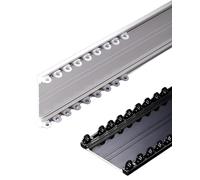 Tringle à rideaux double réglable ultra fine 400 cm en une seule pièce idéale pour salon, chambre à coucher, hôpital, studio et séparateur de pièce (noir)