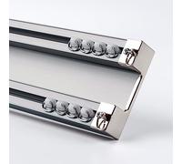 Tringle À Rideaux Double Résistante De 300 CM, Rail De Plafond, Séparateur De Pièce, Rails De Rideaux Silence, Livré Complet Avec Suffisamment De Rails Et De Fixations, Champange(Color:C,Size:200cm/6.