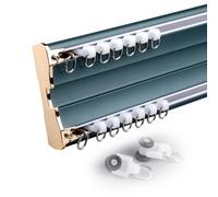 Tringle à rideaux double robuste en aluminium, parfaite pour la maison et le bureau, robuste, réglable, installation facile, solution de décoration élégante pour n'importe quelle pièce