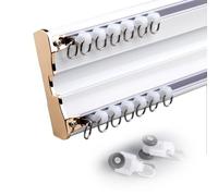 Tringle à rideaux double robuste en aluminium pour la maison et le bureau - Solution de traitement de fenêtre élégante - Installation facile - Idéale pour n'importe quelle décoration de pièce