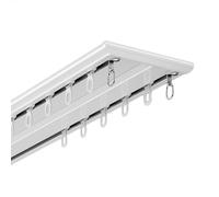 Tringle à rideaux double ultra fine avec crochet coulissant silencieux de 150 cm en aluminium - Design invisible - Idéal pour la décoration d'intérieur moderne - Solution d'économie d'espace