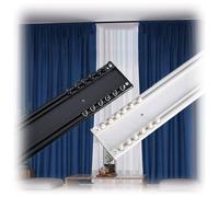 Tringle à rideaux double ultra fine en aluminium pour salon et chambre à coucher - 280 cm (crème) - Solution parfaite pour séparer une pièce