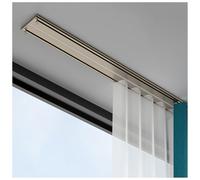 Tringle à rideaux double ultra fine minimaliste en aluminium - Tringle coulissante silencieuse et réglable de 1 à 6 m - Doré - 1,60 m
