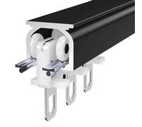 Tringle à rideaux droite en métal robuste pour plafond et mur, pour séparations de pièce, réglable, 100 cm-600 cm, 2 designs élégants, parfait pour la décoration de la maison