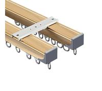 Tringle à rideaux en aluminium colorée de 14 m, double paroi, montage au plafond, finition titane, séparateur de pièce de 380 cm de long pour décoration d'intérieur élégante