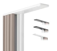 Tringle à rideaux en aluminium - Fixation au plafond - 501 000 cm - Double rail - Silencieux - Solution d'intimité - Blanc - 400 cm - Idéal pour la décoration de la maison et du bureau