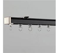 Tringle à rideaux en aluminium robuste - Kit complet de rails de baie vitrée, séparateur de pièce silencieux, rail de plafond pour rideaux lourds, durable et facile à installer