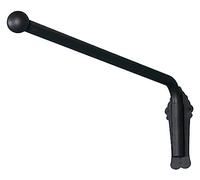 Tringle à rideaux en fer robuste avec embouts - Tringle à rideaux réglable avec bras oscillant pour cuisine, salle de bain et vitrine de vente au détail