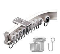 Tringle à rideaux flexible - 100 x 900 cm - Réglable - Rail incurvé pour n'importe quelle forme de fenêtre - Installation facile - Blanc (300 cm)