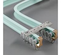 Tringle à rideaux flexible en aluminium double rail facile à plier pour baie et plafond droit Tringle à rideau réglable pour décoration d'intérieur