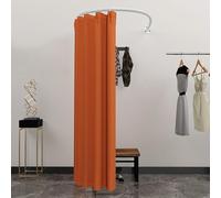 Tringle à rideaux incurvée, vestiaire portable en forme de U avec rideau d'ombrage pour magasin de vêtements de détail, séparation murale d'intimité