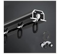 Tringle à rideaux invisible et résistante de 1,4 mm pour fenêtres, noir, 250 cm, parfaite pour décoration de salon et de chambre à coucher