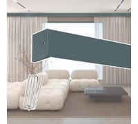 Tringle à rideaux moderne 2 en 1 coupable avec tringle de plafond silencieuse pour chambre à coucher, salon, solution de séparation de 3,8 m, vert