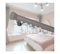 Tringle à rideaux murale réglable de 99 à 300 cm, imitation bois avec tête décorative pour salon, chambre à coucher, camping-car, placard, séparateur de pièce (600 cm)