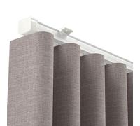 Tringle à rideaux ondulée robuste en aluminium avec fermeture croisée pour montage mural/plafond - Idéale pour bloquer la lumière dans les bureaux - 550 cm