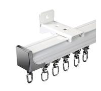 Tringle à rideaux réglable en aluminium - 1 couche - 4,40 m - Pour baie vitrée, plafond, mur, porte - Plusieurs tailles (70 600 cm)