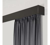 Tringle à rideaux réglable en métal de 3,5 m pour chambre à coucher, bureau et salon, solution de séparation de pièce, barre de rideau simple avec cantonnière, décoration d'intérieur élégante