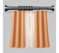 Tringle à rideaux réglable pour salon, chambre à coucher, douche, noir, 1,62,5 m, parfaite pour n'importe quel espace
