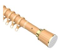 Tringle à rideaux réglable sans perçage pour salle de bain, placard, cuisine, balcon, porte - 3 m de diamètre - Jaune