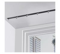 Tringle à rideaux rétractable en aluminium pour séparateur de pièce - 4,3 m blanc, parfait pour la séparation des espaces de la maison et du bureau, design dissimulé, installation facile, solution