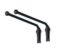 Tringle à rideaux robuste avec bras pivotant à 180° - Design réglable pour panneaux de fenêtre et portes d'entrée - Idéal pour la décoration de la maison et du commerce de détail - Noir