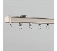 Tringle à rideaux robuste en aluminium - Kit complet pour baies vitrées, séparateur de pièce et rail de plafond - Fonctionnement silencieux pour rideaux lourds