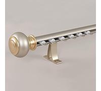 Tringle à Rideaux Romaine pour Tringle à Rideau Venez avec des Rouleaux Silencieux, des Supports Cachés, Une Tringle à Rideau Murale pour Le Salon Ou La Chambre à Coucher, Gold-Single, 3.9Ft/120Cm