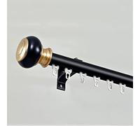 Tringle à Rideaux Romaine pour Tringle à Rideau Venez avec des Rouleaux Silencieux, des Supports Cachés, Une Tringle à Rideau Murale pour Le Salon Ou La Chambre à Coucher, Black-Single, 3.9Ft/120Cm