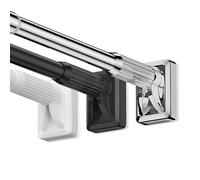 Tringle A Rideaux Sans Percage, Barre De Rideau Extensible Pour Salle De Bain, Fenêtre, Penderie(Acier inoxydable,210-300cm)